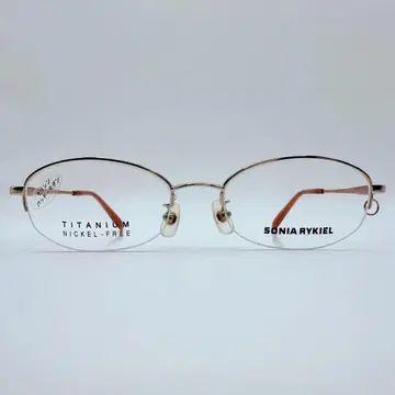 SONIA RYKIEL 안경 프레임 하프림 골드/핑크 일본제