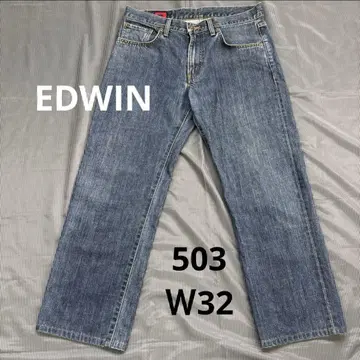 [ JJL46 ] EDWIN 503 스트레이트 데님 W32 에드윈 청바지