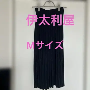 [즉시 구매 OK] 이타리야 여성용 M 사이즈 플리츠 팬츠 네이비 컬러