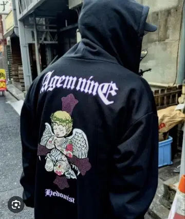 A'GEM/9 에나인 Pray 엔젤 집업 후드티