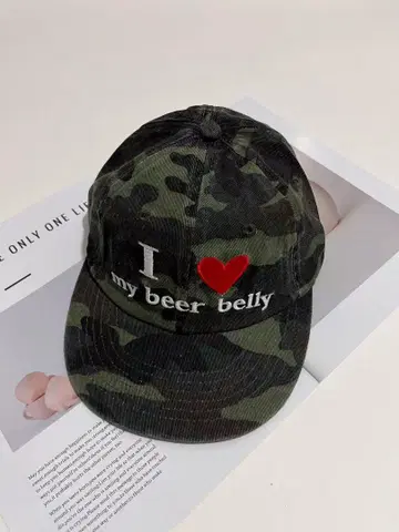 [미사용] 카모 패턴 캡 I my beer belly