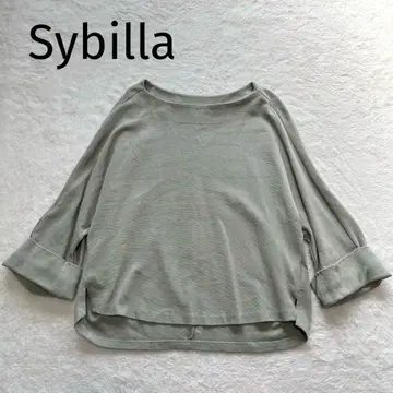 Sybilla 프렌치 슬리브 7부 보트넥 풀오버 티셔츠