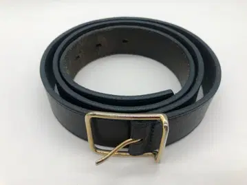 블랙 가죽 벨트 골드 컬러 버클 폭 약 3cm