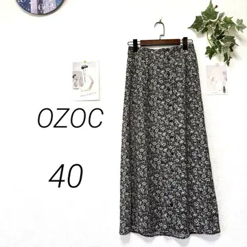 9917 OZOC 오조크 꽃무늬 롱 스커트 사이즈 40