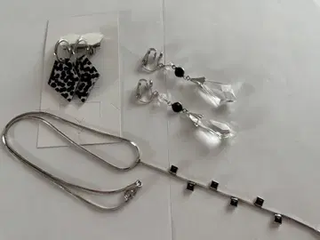 크리스탈 귀걸이 and 목걸이 오리지널 PVC 귀걸이