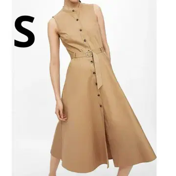 ZARA 트렌치풍 원피스 슬리브리스 롱 원피스 S
