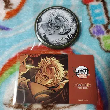 귀멸의 칼날 ufotable 다이닝 포인트 카드 캔뱃지 사네미