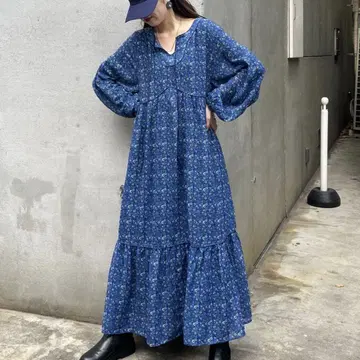 택 포함 새상품 CIAOPANIC TYPY 원피스 블루 계열 미니 꽃무늬
