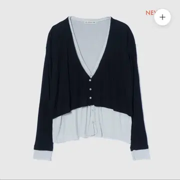 Layered V컷 시어 가디건
