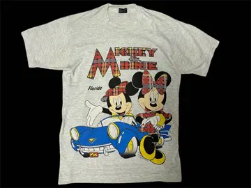 초레어 90s USA 디즈니 미키 & 미니 마우스 T셔츠 그레이
