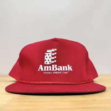 80s AmBank 빈티지 캡 데드스탁 기업