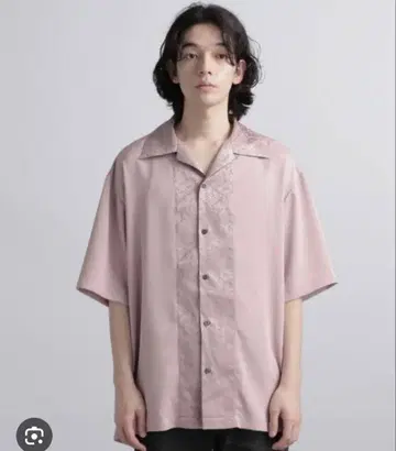 HARE 자카드 크레 킥 카이킨 셔츠 핑크