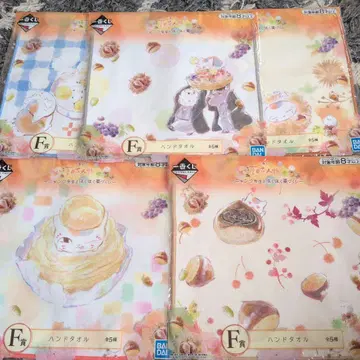 나츠메 우인장 냥코 선생 호호 밤 핸드 타월 5종 세트 컴프