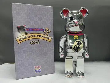 BE@RBRICK 마네키네코 은도금 금전운 400% 베어브릭