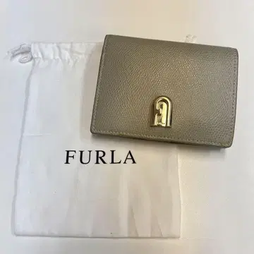 중고 FURLA 훌라 2단 지갑 라이트 그레이 [ 661361b7 ]