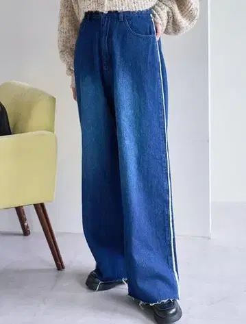 kastane 프린지 데님 팬츠
