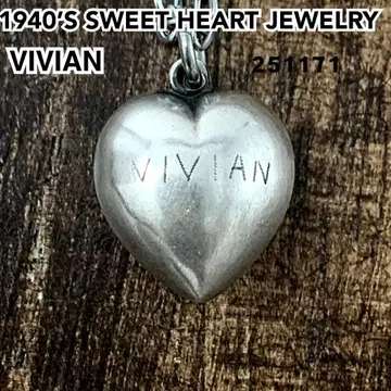 스위트하트 주얼리 VIVIAN 실버 빈티지 목걸이 NAVY