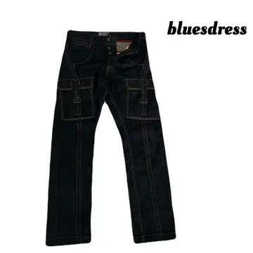 bluesdress 루드 기믹 데님 카고 팬츠 일본제