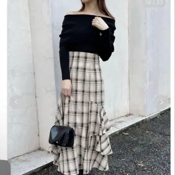 스나이델 티어드 머메이드 스커트 M 사이즈