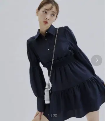 네이비 셔츠 원피스 Lallana 라라나