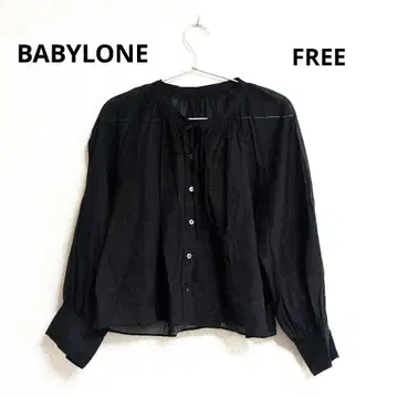 0171 BABYLONE 바빌론 볼륨 슬리브 시어 셔츠 FREE