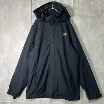 Karrimor 마운틴 후드티 자수 로고 블랙 아웃도어 자켓
