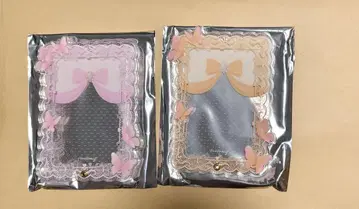 FUKUYA 후쿠야 포토 카드 아크릴 프레임 파피용 핑크 오렌지