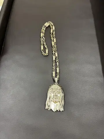 당시물 지저스 목걸이 b-boy 롱 체인