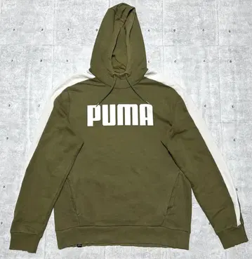PUMA 빅 로고 데카 로고 후디 스웨트 후드티 암 라인