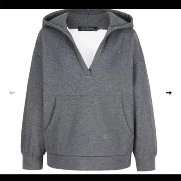andwang kirakira v neck hoodie gray