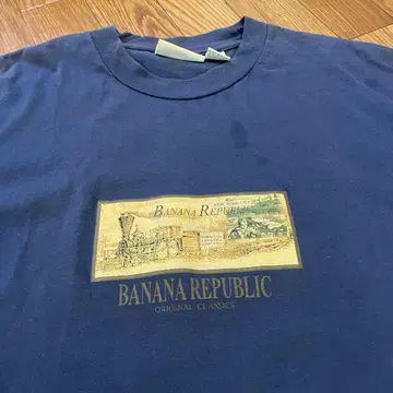 90s BANANA REPUBLIC 프린트 티셔츠 XL