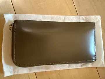 OURHOME 슬림 가죽 장지갑 리치 베이지