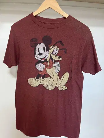 Disney 미키마우스 플루토 티셔츠 S 사이즈 미국 빈티지 의류 레어