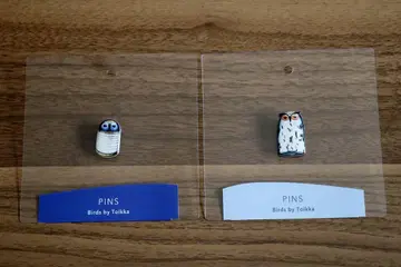 이딸라 올빼미 핀 배지 2개 세트