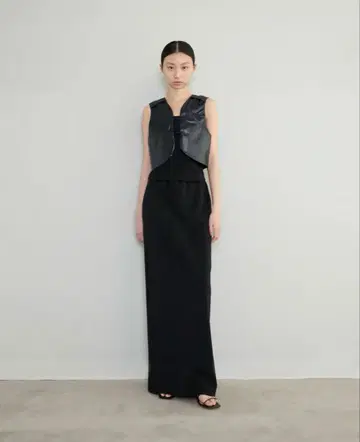 jersey long skirt Black 02 사이즈