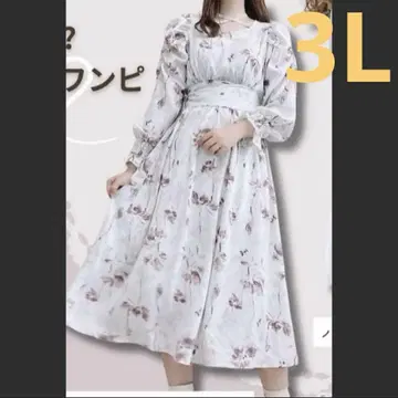 수채화 플라워 무늬 원피스 핑크 멜미 시마무라 콜라보