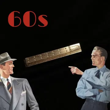 빈티지 넥타이 핀 레트로 아토믹 60년대 로커빌리 수트 쇼와