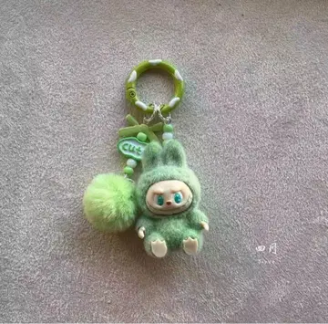 새상품 러브부 Labubu 키링 인기 그린 인기 초귀여움
