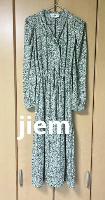 jiem 플라워 프린트 롱 원피스