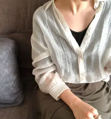 LOUNIE 시어 셔츠 베이지 38