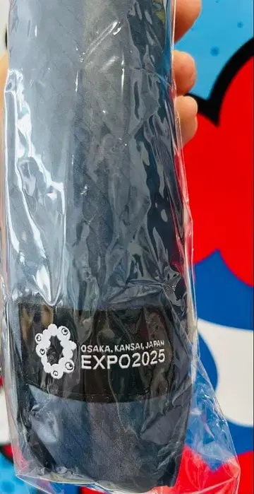 먄먀크 LOGO 부착 우천 겸용 네이비 접이식 우산