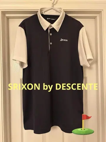 SRIXON by DESCENTE 바이컬러 골프 반팔 피케 셔츠
