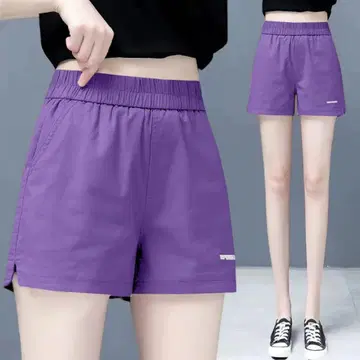 여성용 미니 팬츠 여름 평상복으로 심플한 한 벌