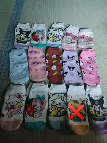 산리오 캐릭터 양말 키즈 양말 묶음 판매 마음껏 담기