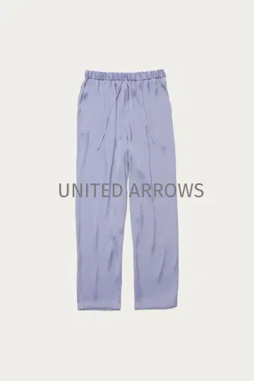 UNITED ARROWS 새틴 턱 테이퍼드 팬츠 와이드 퍼플