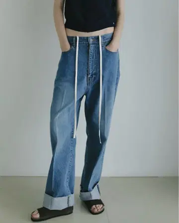허리 코드 센터 크리즈 데님