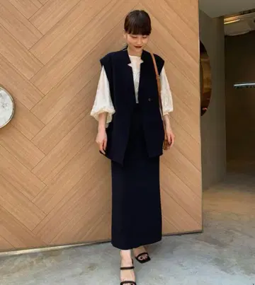 Ameri OTONA WRAP VEST SET UP DRESS