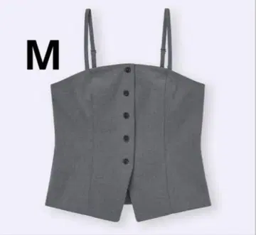 새상품 GU 프론트 버튼 뷔스티에 M