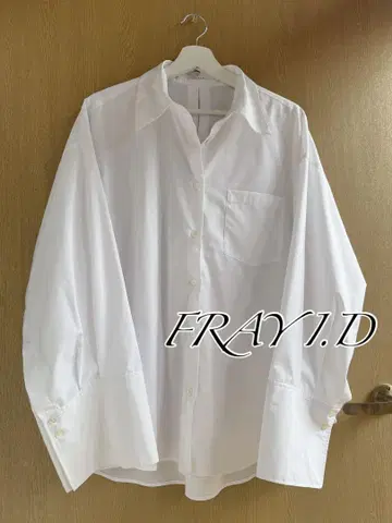 FRAY I.D 슬릿 슬리브 박스 셔츠 오버 셔츠
