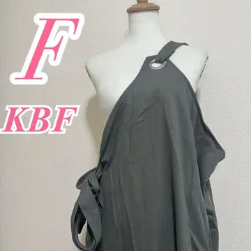 KBF 케이비에프 비대칭 F 롱 원피스 그레이 캐주얼